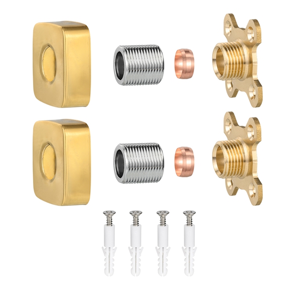 ゴールドスクエアシャワー蛇口プレート