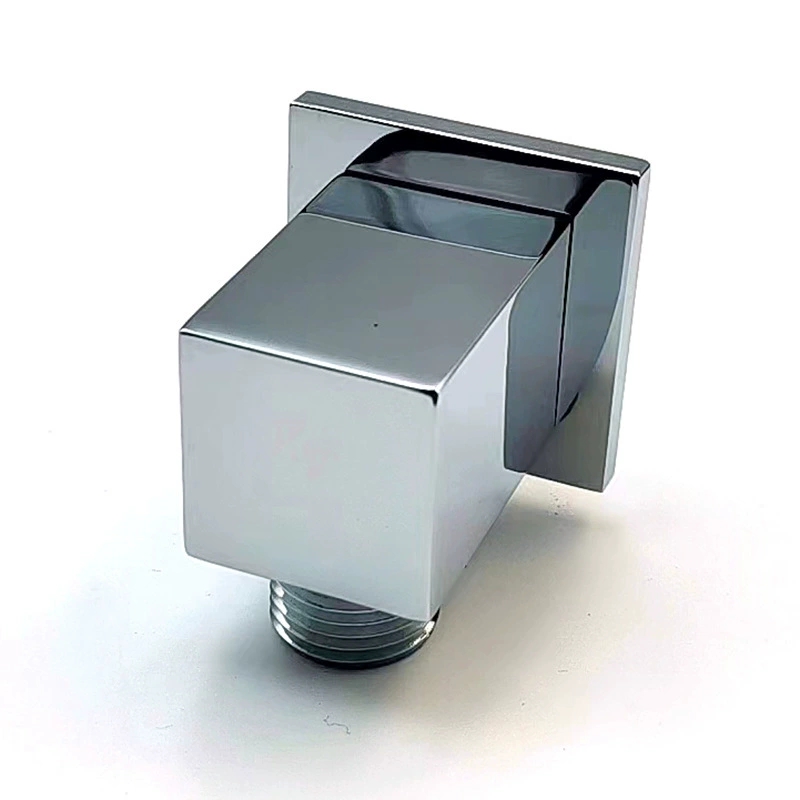 プレミアムソリッドブラスシャワーホルダー、ハンドヘルドシャワー用の隠し四角ブラケット、高耐久壁掛けマウント