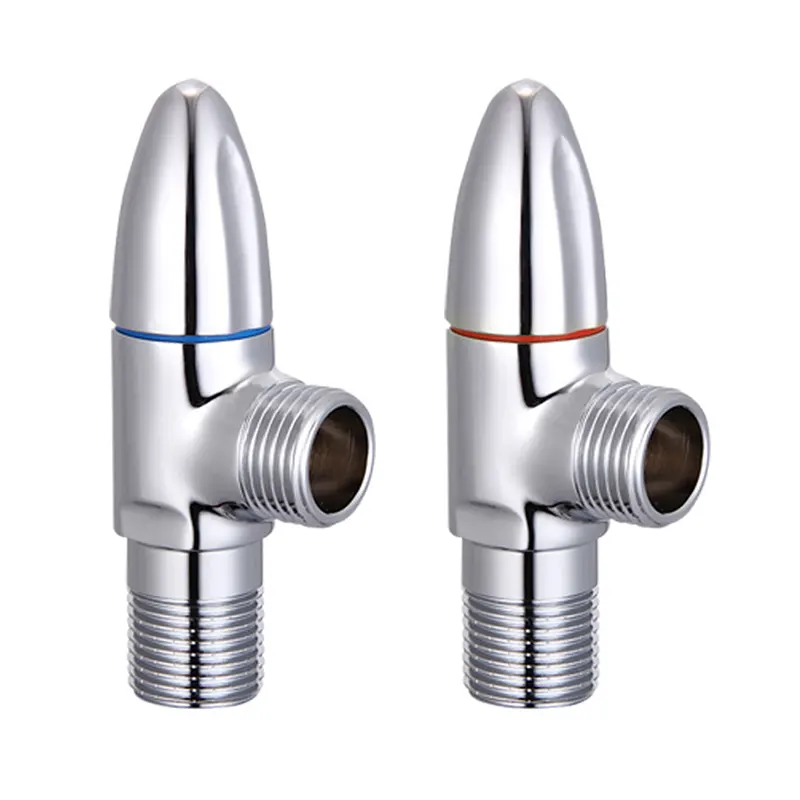 赤青真鍮アングルバルブ