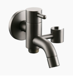 真鍮製シングル冷水蛇口、洗濯機とモップシンク用の多用途タップ、スプレーガンアングルバルブ付き