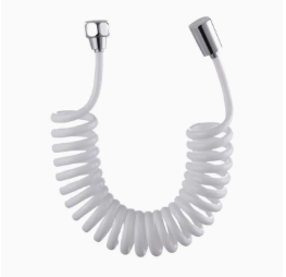 TPU フレキシブル格納式シャワーホース 2.3m、ビデスプレー用コイルスプリングチューブ